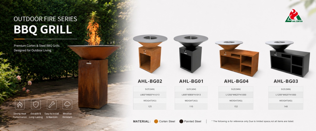 corten steel BBQ grill wholessale price